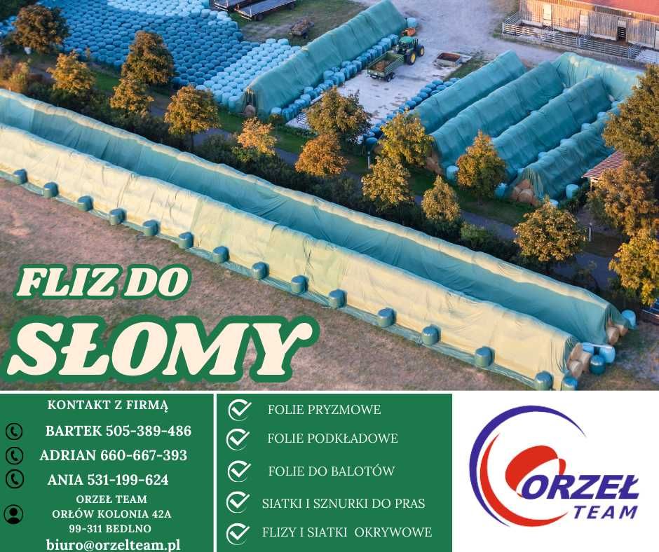 Fliz, włóknina do słomy, siana, buraków 10.4X12.5M duże, małe rozmiary