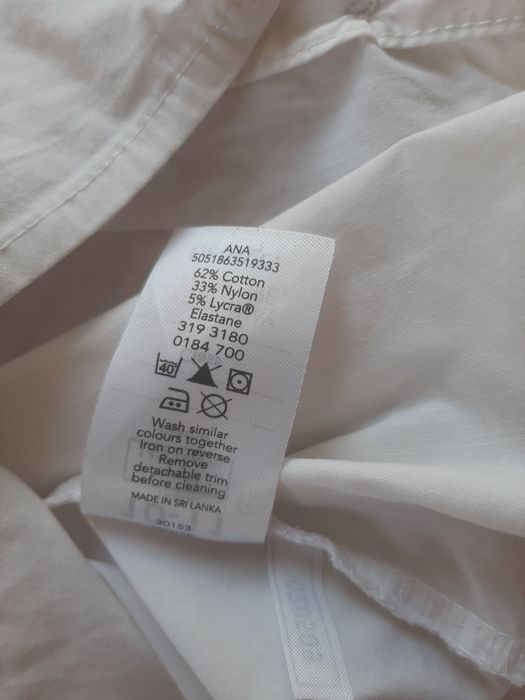 Biala elegancka bluzka koszula dziewczęca 140-146