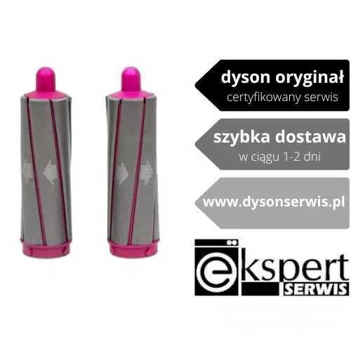 Oryginalne końcówki Airwrap 40mm grafit/fuksja - od dysonserwis.pl