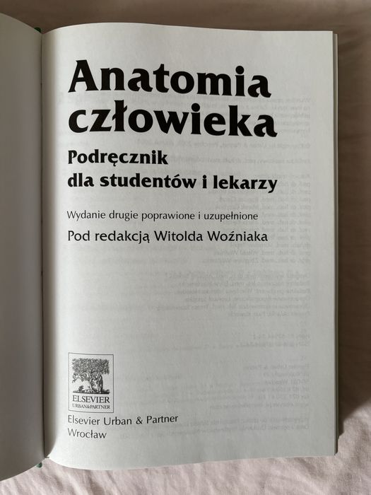 Anatomia człowieka podręcznik dla studentów i lekarzy Witold Woźniak