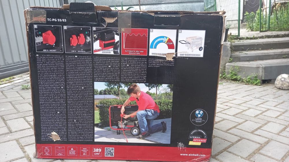 Einhell TC-PG55/E5 гегератор Новий з газом