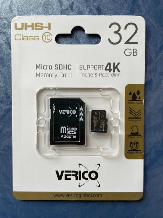 Карта пам'яті micro SDHC Verico 32 GB з адаптером UHS-I Class 10
