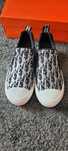 Trampki slip on r.37 czarne w srebrne napisy