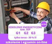 Szkolenie SEP G1, G2, G3. Szkolenie i egzamin online! Uprawnienia SEP