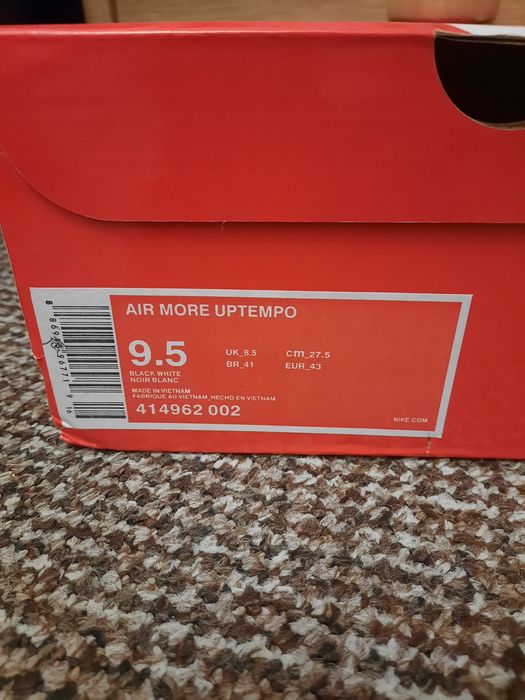 Чоловічі кросівки Nike Air More Uptempo 96  43 розмір
•Колір:Чорний
•Р