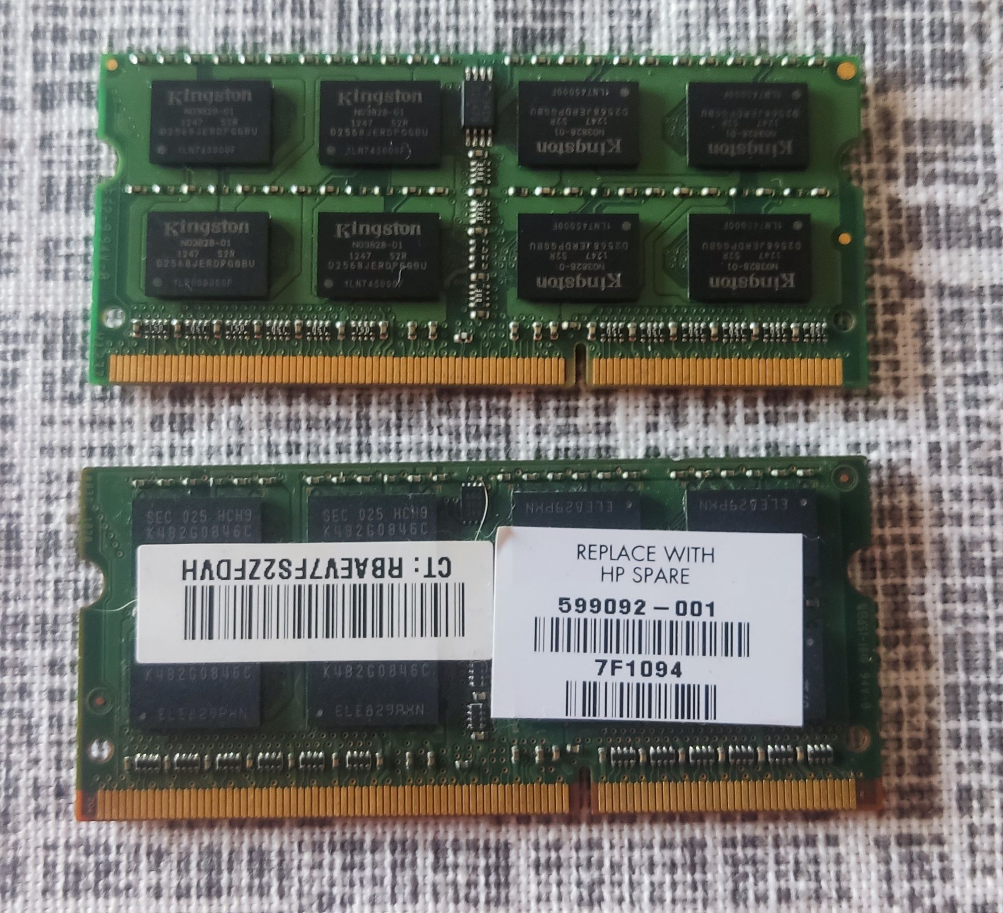 RAM Samsung + Kingston (4Gb + 4Gb)