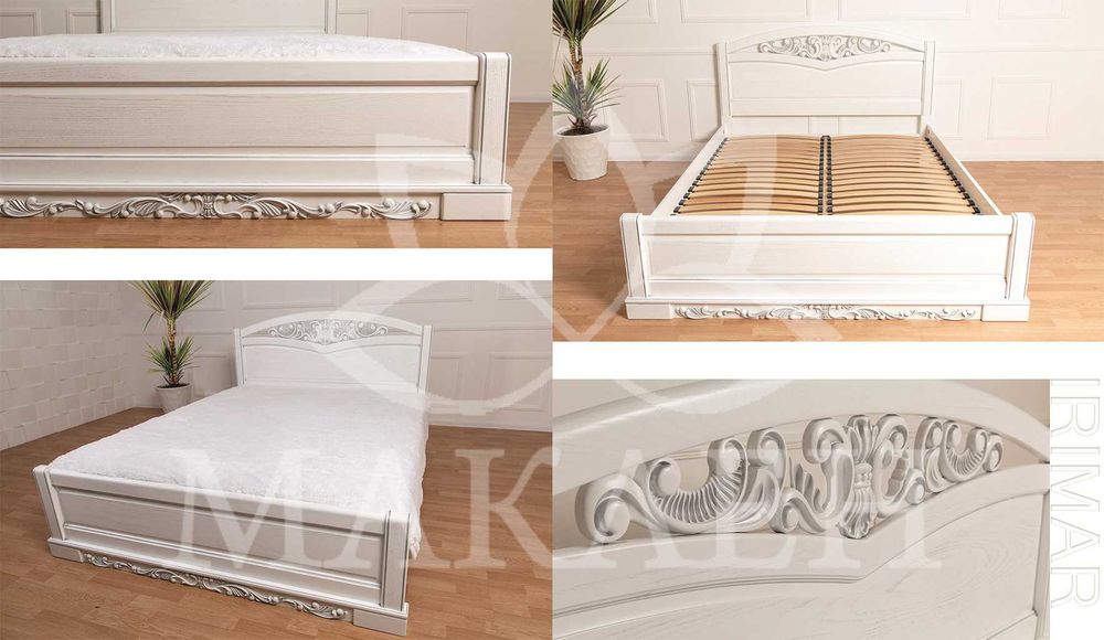 Дерев'яне двоспальне ліжко