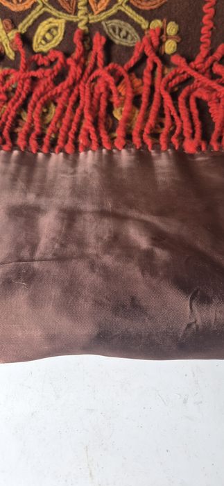 Cepelia PRL duży wełniany kilim z ptaszkami sumak