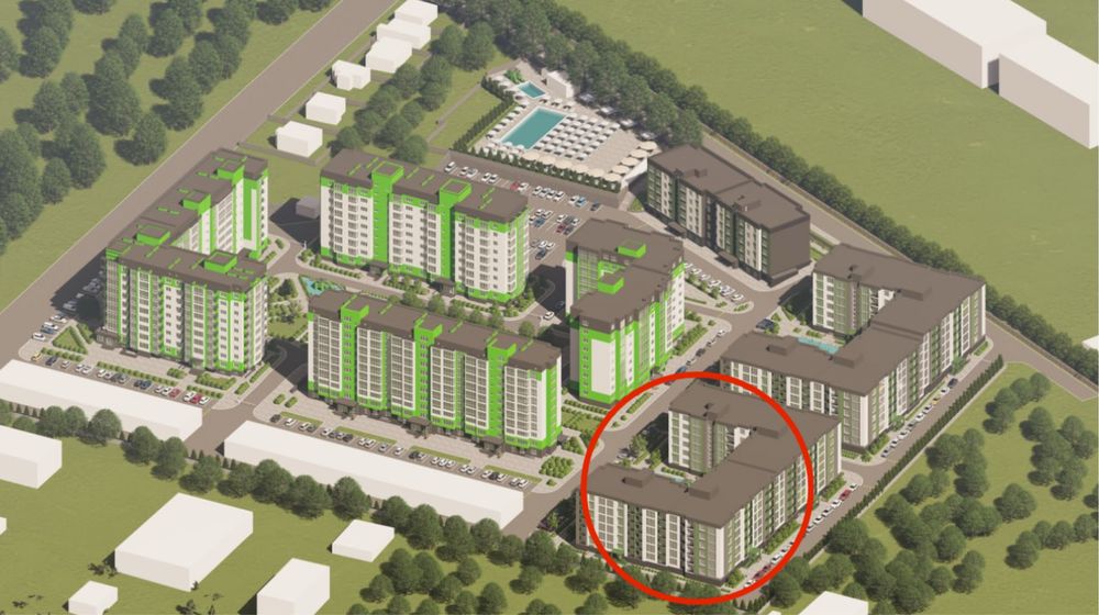 2 к.кв 65.26 м² ЖК «Нова Будова-2»