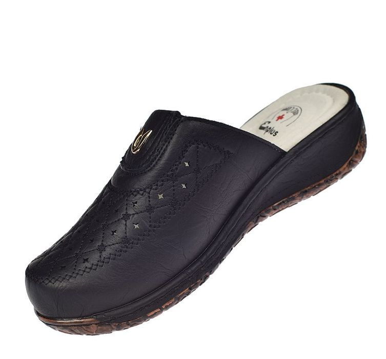 Klapki medyczne damskie na koturnie Enplus JL395 bk roz.  41