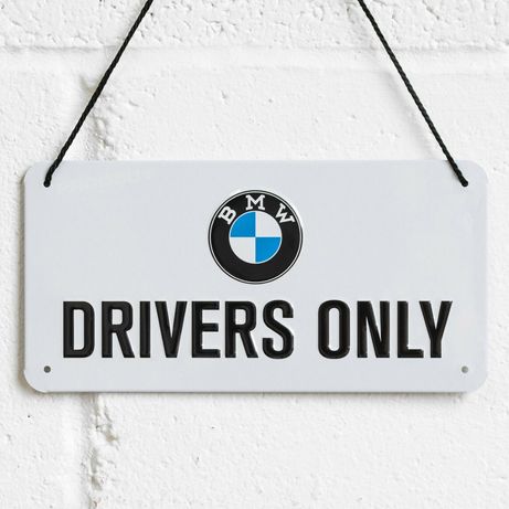 Placa design poster BMW drivers oficina garagem quadro moldura