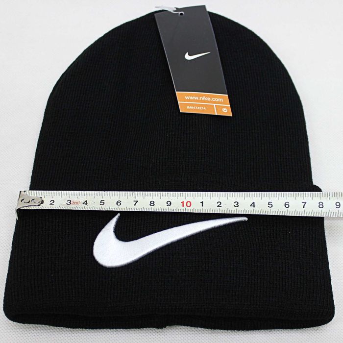 Комплект шапка бафф найк (Nike) чорний з білою вишивкою  ZE00105-1