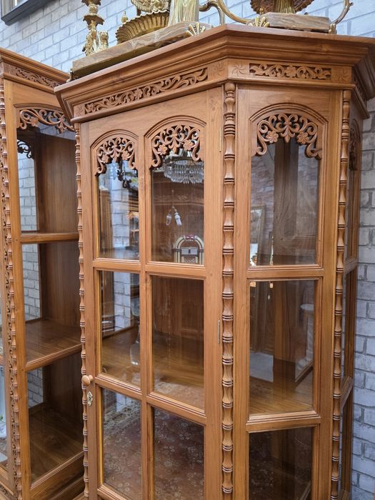 Witryna trapez 100 cm orient akacjowa Indie Tajlandia #1789 S. Węgrów