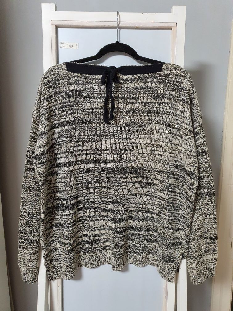 Sweter Top Secret 44 xxl wiązany cekiny