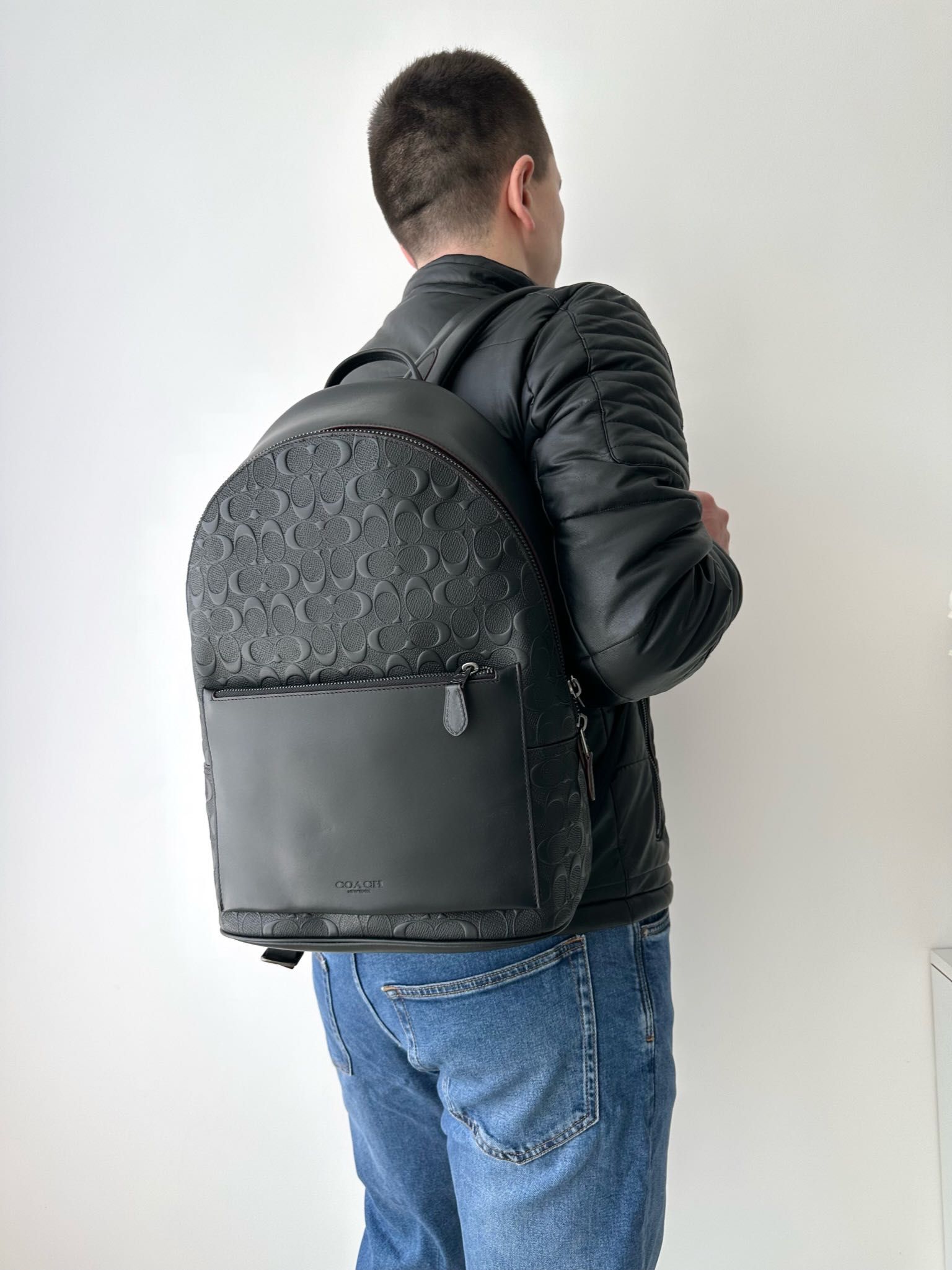 COACH Metropolitan Backpack Чоловічий шкіряний рюкзак мужской подарок