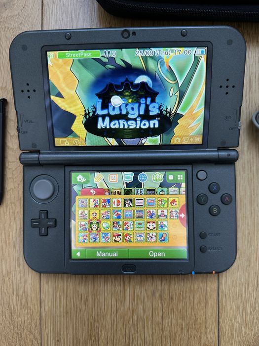 New 3DS XL (Top IPS, 128Gb, 200+ jogos, Pokemon/Zelda/Mario/Inazuma)