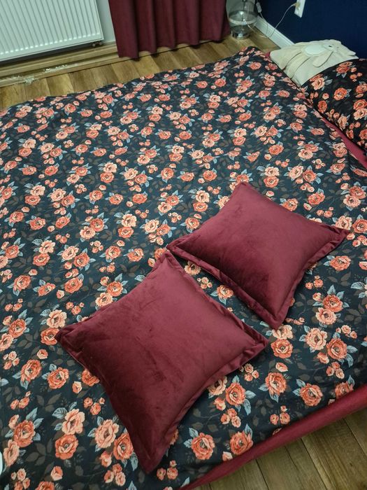 Poszewki welur bordo eurofirany