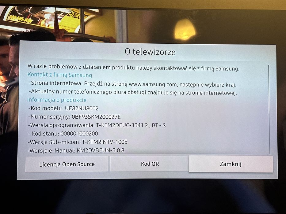 Telewizor Samsung premium UE82NU8002