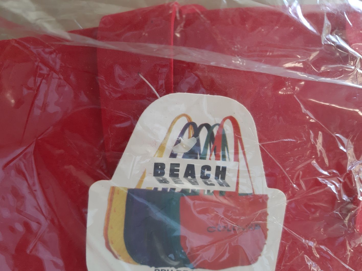 Torba torebka beach tworzywo 40x30 bag amarant plaża lato