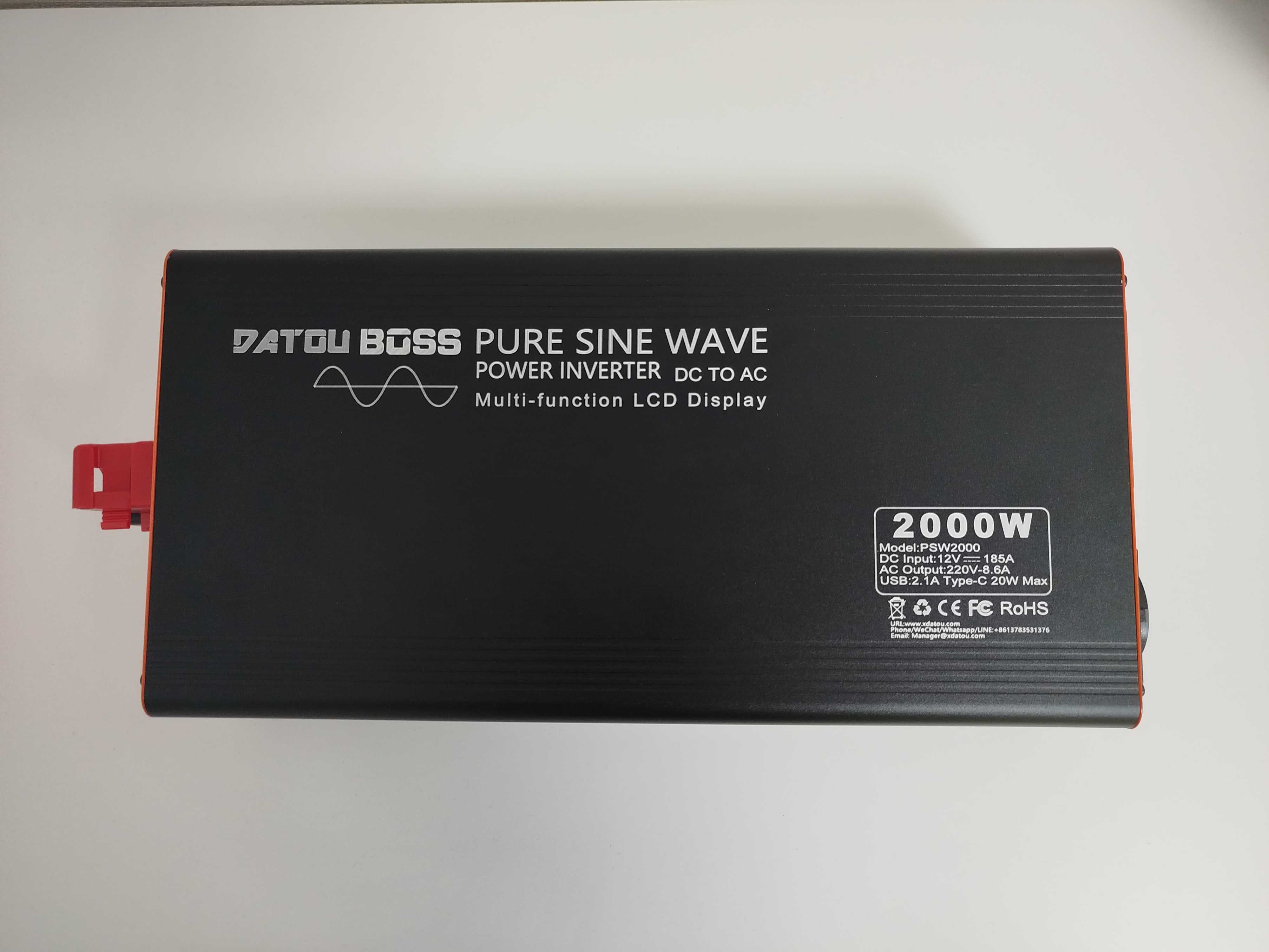 Інвертор DATOUBOSS 2000Вт - 12v чистий синус