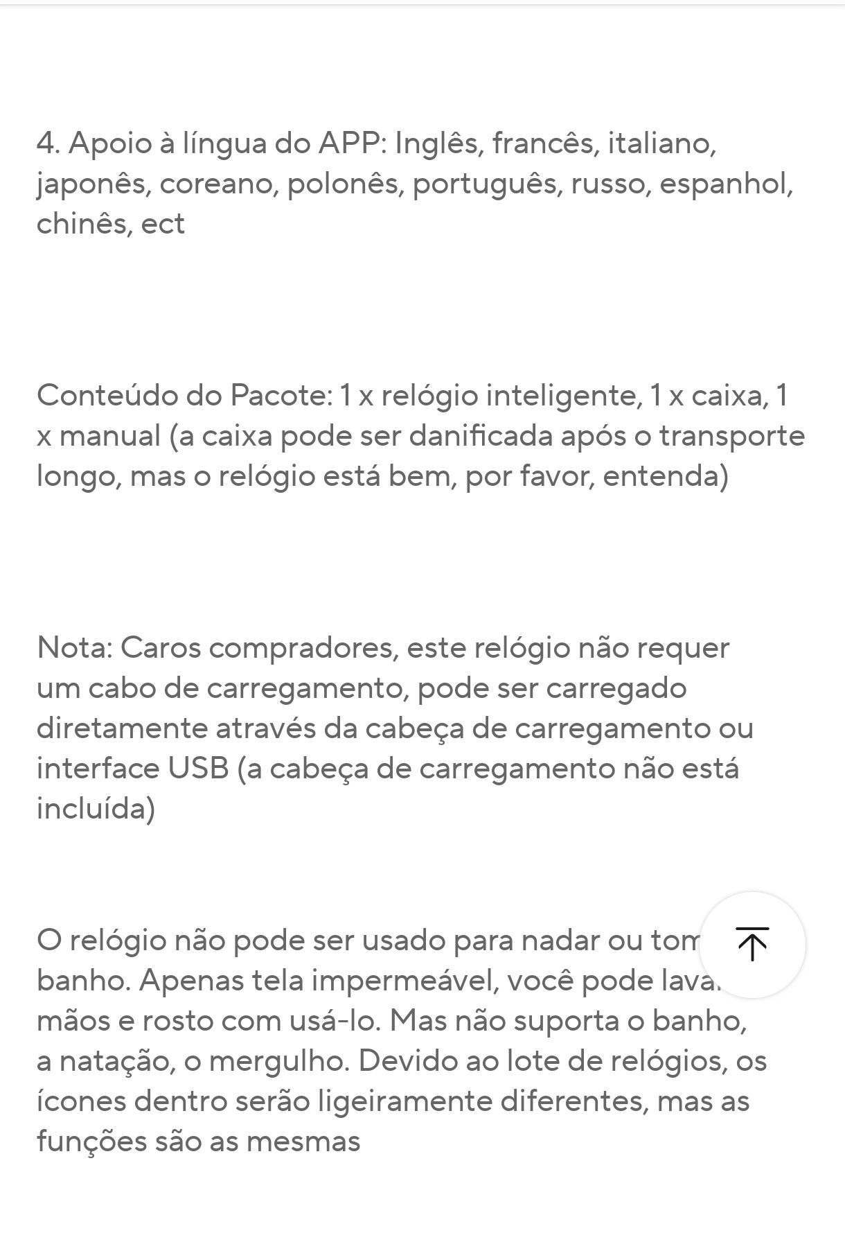 Smartwatch novo ler anúncio