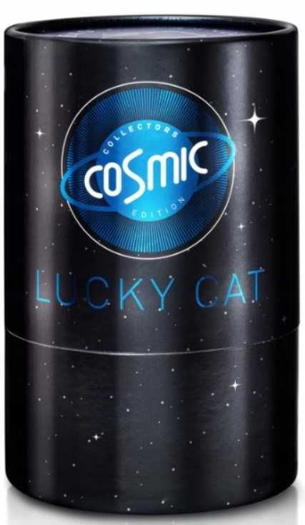 Kot machający Lucky Cat Cosmic Edition Earth Shiny Blue 15cm