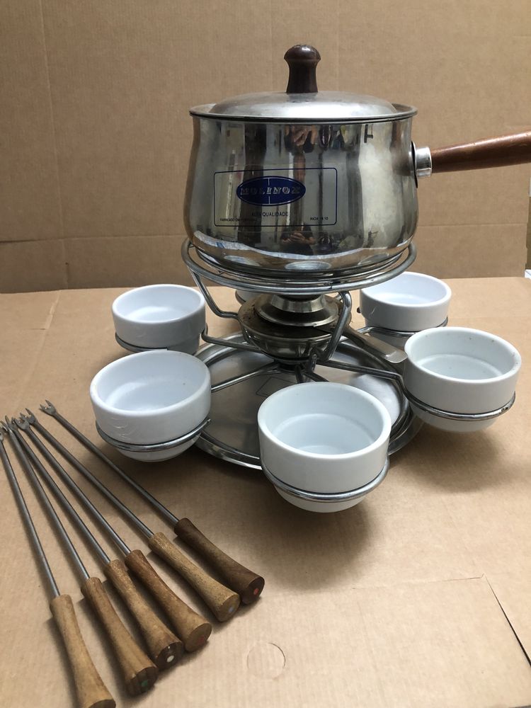 Fondue inox completo