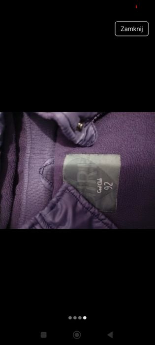 Kurtka zimowa dziewczynka 92