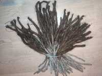 Dredy naturalne z doczepami syntetycznymi 60 sztuk, 20 cm włosów natur