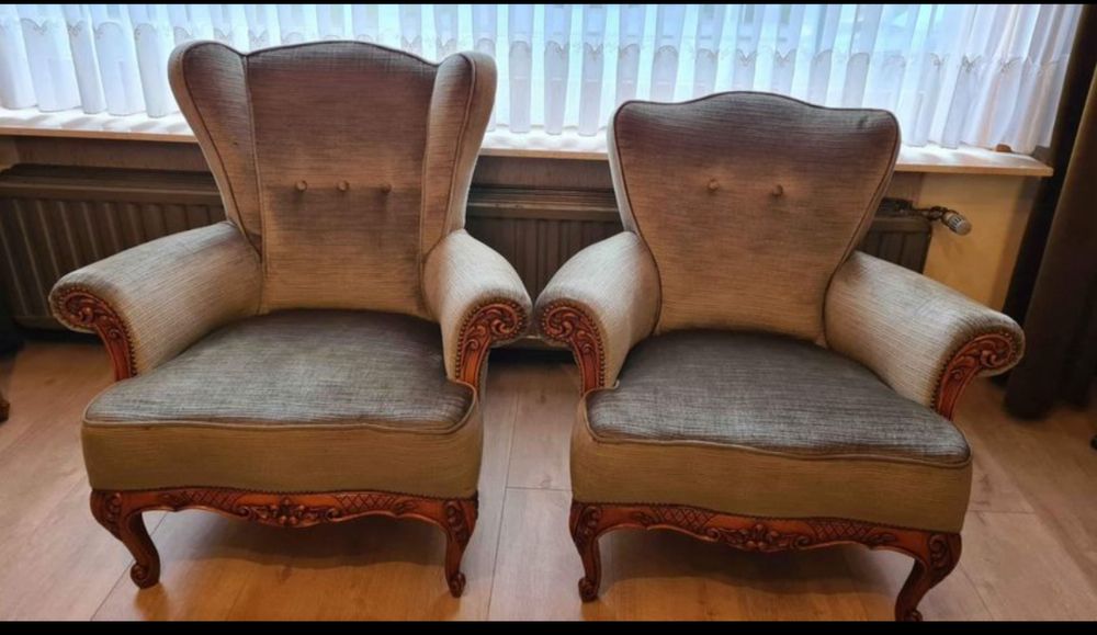 Sofa plus dwa fotele w stylu ludwikowskim