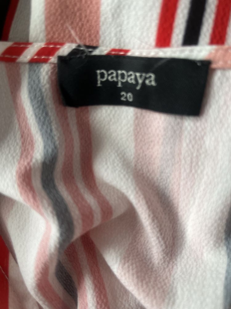 Papaya bluzka paski zip roz.48