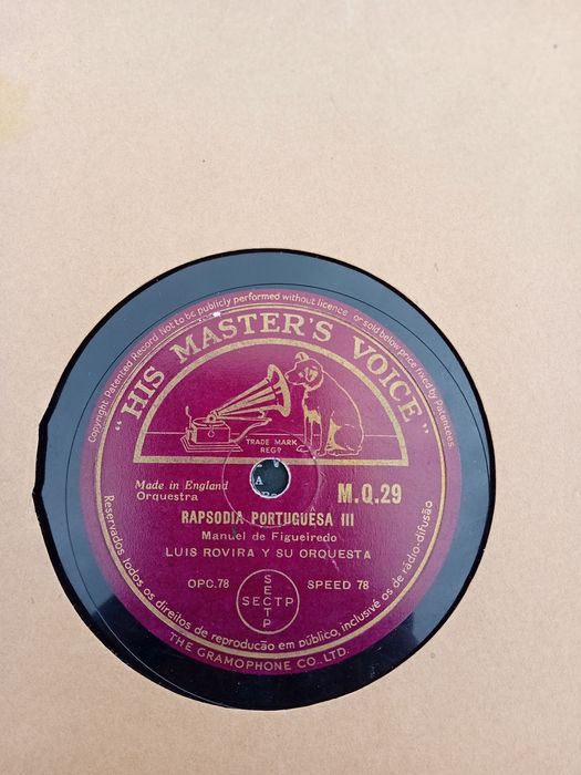 Musica discos de gramofone