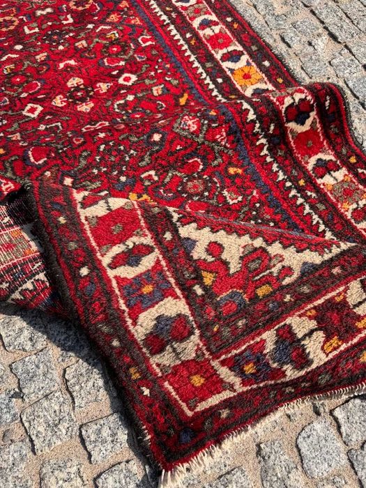 Chodnik dywan wełniany perski r.tkany Iran HAMADAN 400x90 gal. 15 tys