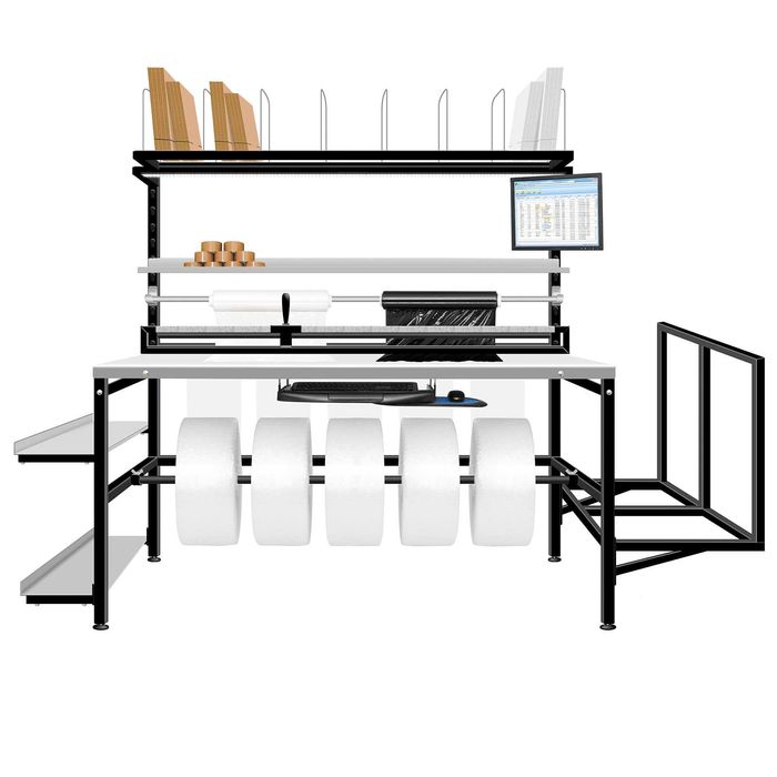 Profesjonalny Stół do pakowania PACZEK przesyłek 160x80 RedSteel