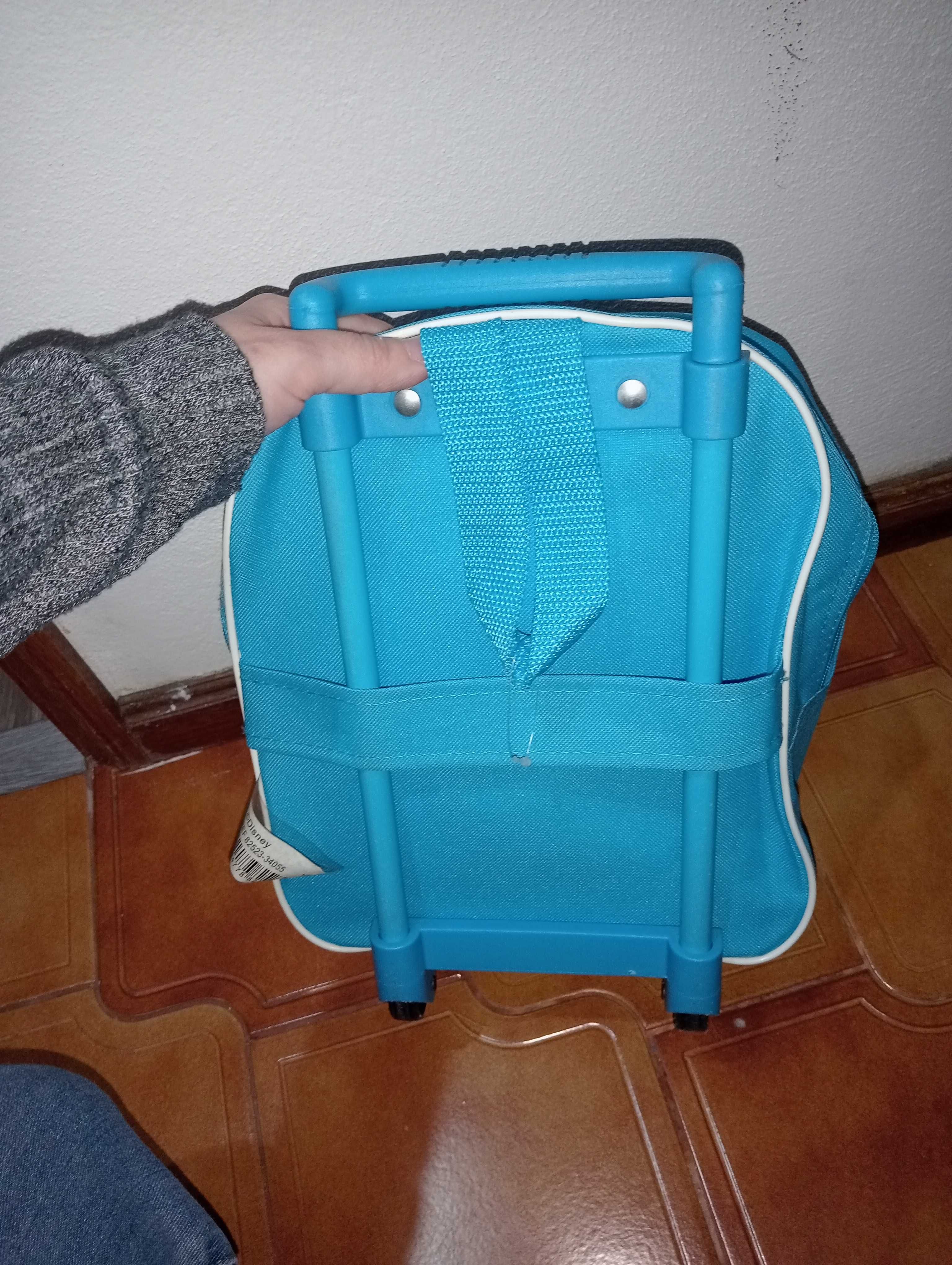 Mochila da Frozen com rodinhas +lancheira térmica