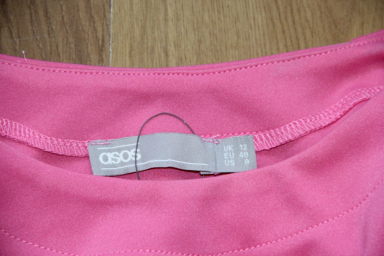 Asos różową sukienka 40 L 38 m s 36