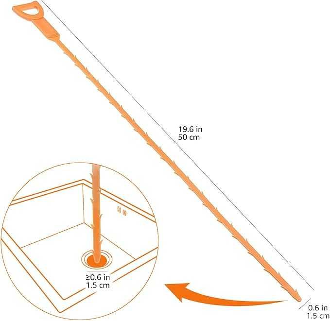 12 x Wąż do udrażniania odpływów 50cm elastyczny Amazon Basics
