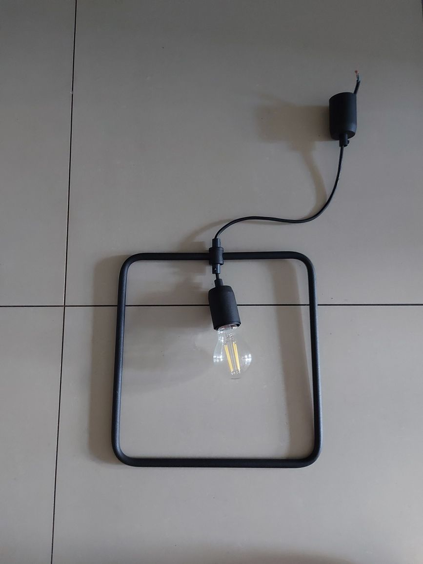 Lampa sufitowa wisząca czarna matowa
