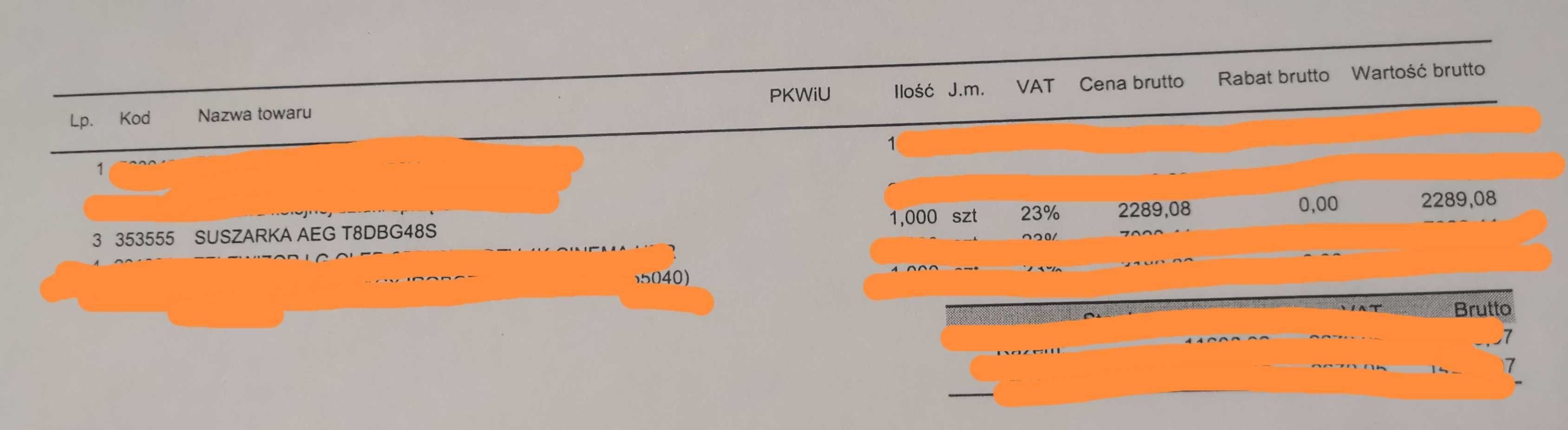 Suszarka do ubrań AEG 8000. STAN BARDZO DOBRY!!