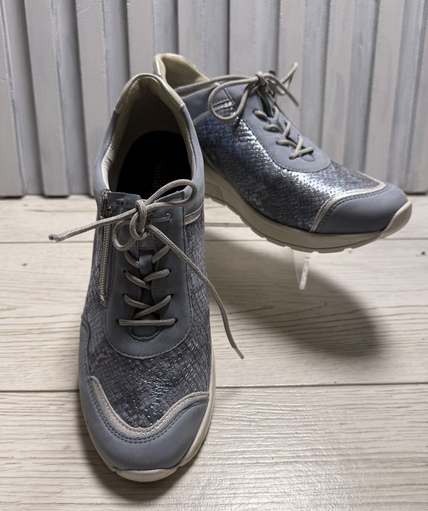 Wygodne lekkie komfortowe sneakersy marki Waldläufer tęgość H -Skóra