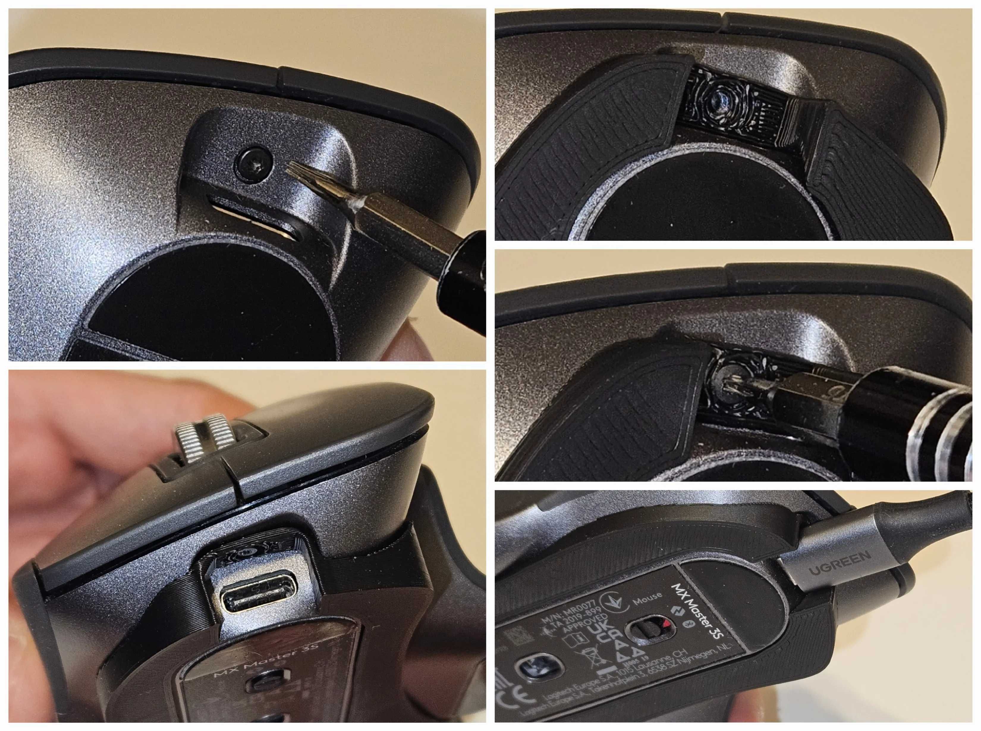 Część do myszki Logitech MX Master 3S druk 3D, PLA upgrade