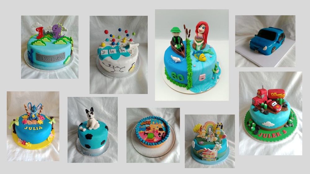 Torty artystyczne urodzinowe dla dzieci na różne okazje - masa cukrowa