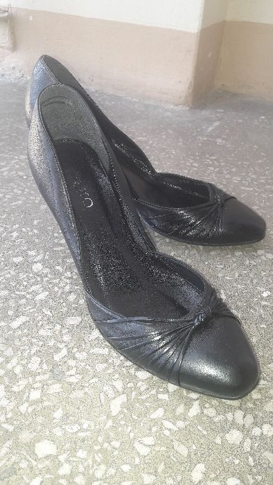 Buty na obcasie, szpilki Ryłko, rozmiar 37, skórzane