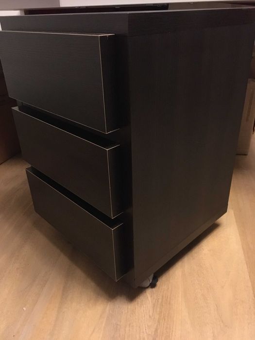 Szafka nocna lub pod biurko, na kółkach, z szufladami