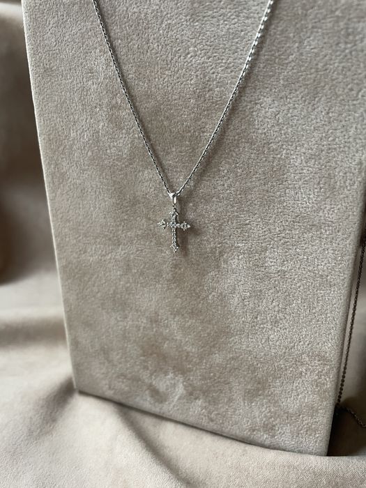 Крест бриллианты gold