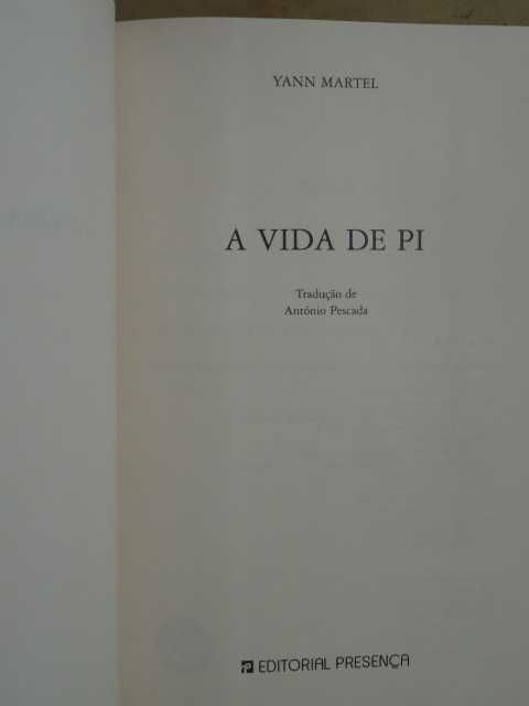 A Vida de Pi de Yann Martel