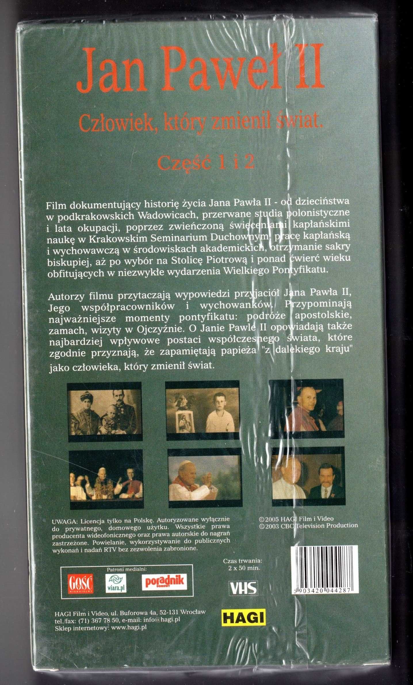 Jan Paweł II Człowiek Który Zmienił Świat (Kaseta VHS)
