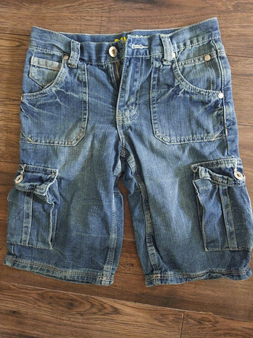 Spodenki krótkie bojówki Denim r.140