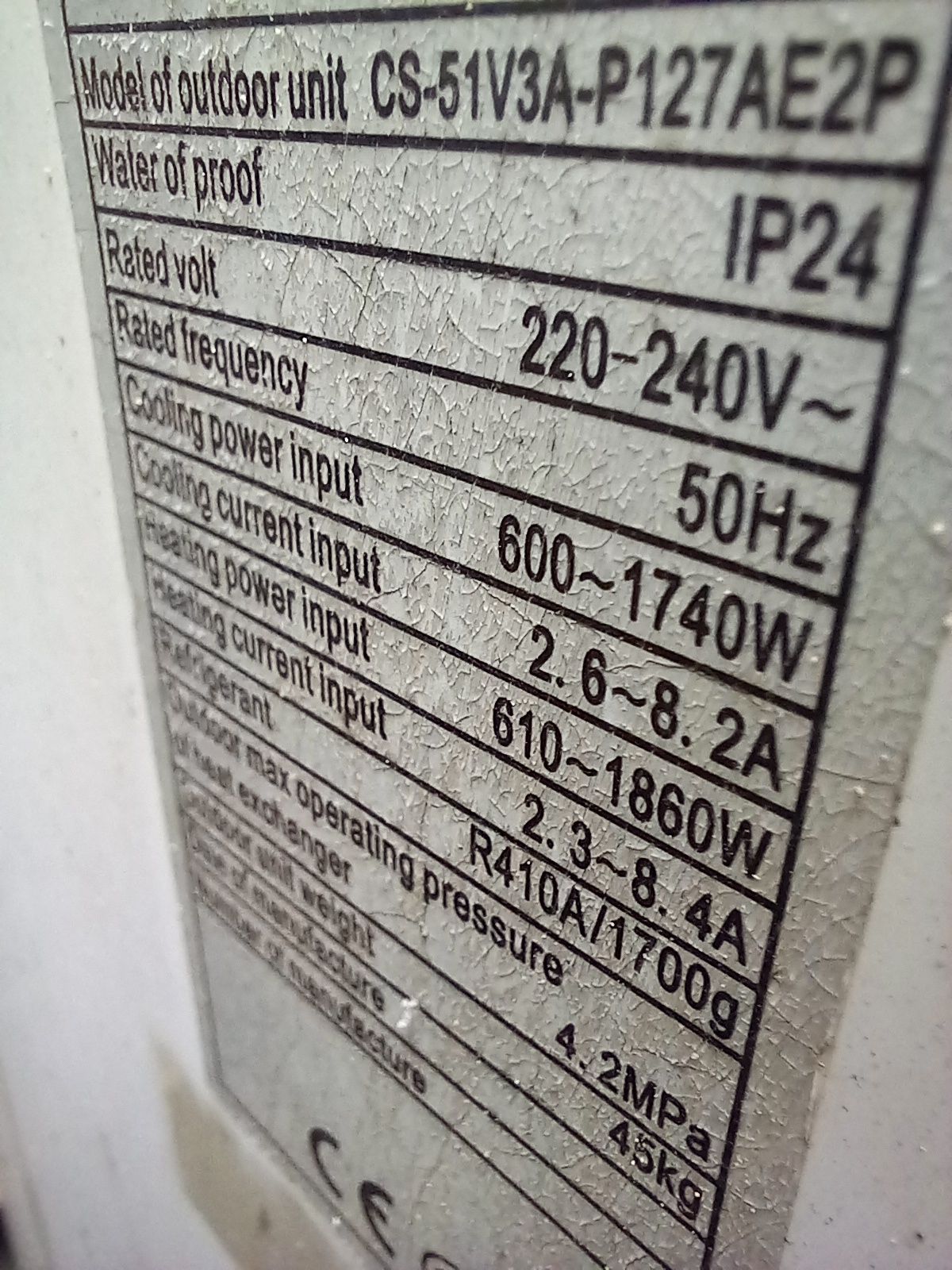 Dwa klimatyzatory używane