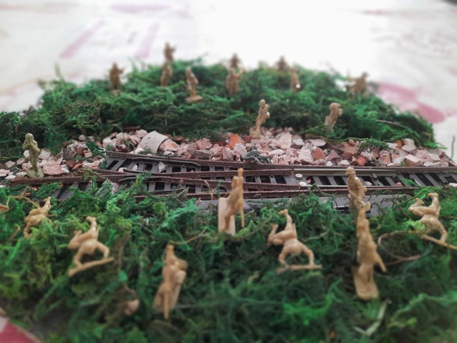 diorama de bonecos da airfix da segunda guerra mundial escala 1:72